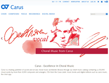 Tablet Screenshot of carus-verlag.com